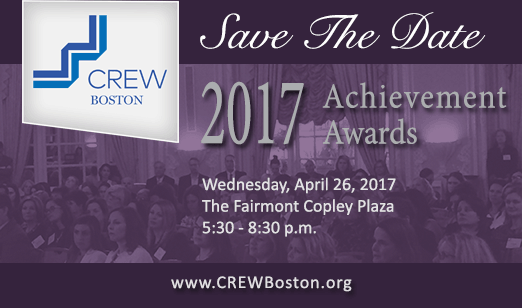 CREW Boston announces 2017 Achievement Award Honorees